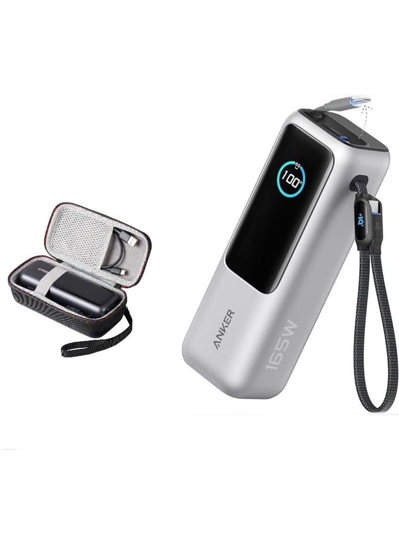 Anker Zolo Power Bank (25K, 165W, Built-In USB-C and Retractable Cable) High-Speed Portable Charger, 1 USB-C, 1 US B-A, Battery Pack for iPhone 16/15/15 Pro/15 Pro Max, MacBook (Case Cover Included) - Image 1